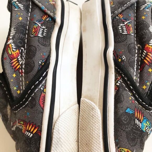 Vans monster truck print slip on shoes GUC - visible wear  size 4-5 toddler - Picture 7 of 10